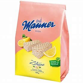 Manner Zitroncreme Wafers - Lemon Creme 400g